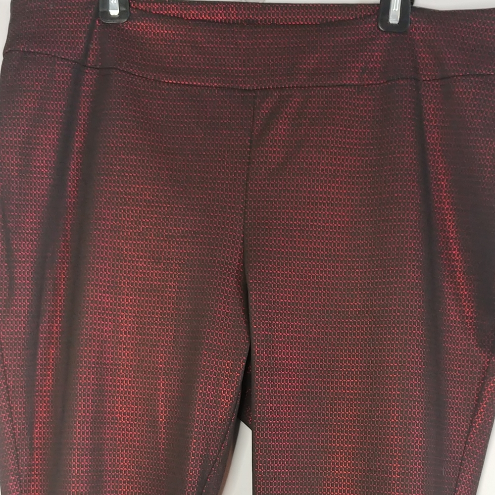 Soho Apparel LTD Women's Plus Size Red/Black Pants